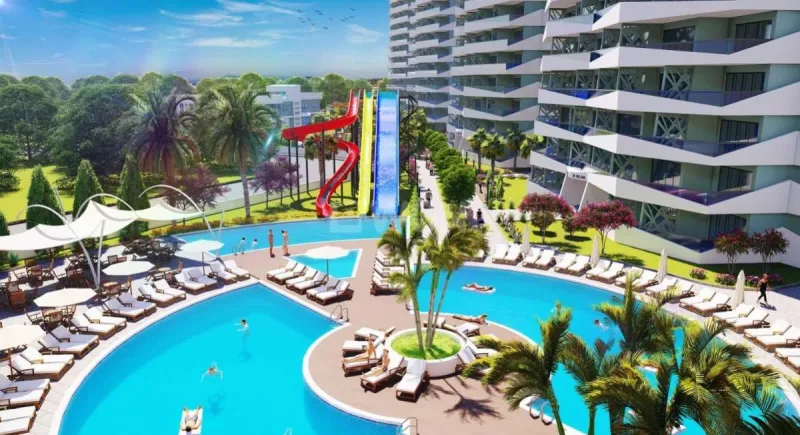 Mieszkanie na  sprzedaż Iskele - Luksusowe apartamenty 52 m2, środkowe piętro (1+1),Yeni Iskele, Cypr Północny.